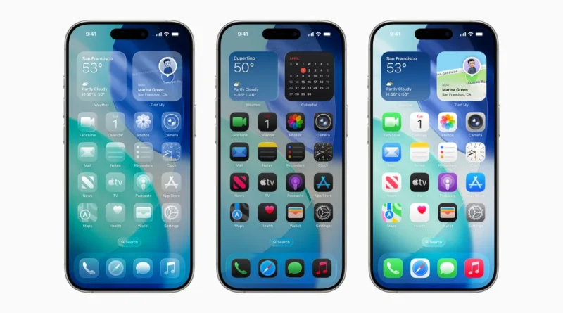 New-liquid-glass-design-on-the-ios-26-home-screen-and-lock-screen-Apple