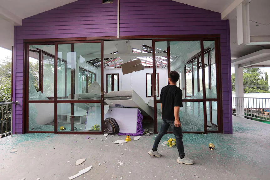 Phanom Dong Rak Hospital damaged in Thailand-Cambodia Border Clashes