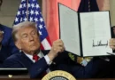 U.S.-president-Donald-Trump-display-signed-order