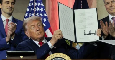 U.S.-president-Donald-Trump-display-signed-order